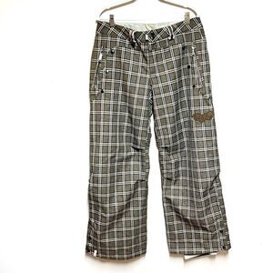 NEW Bonfire Arena plaid Streetwear Inspired Snowboarding Pants Womens Sz M